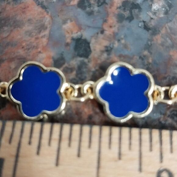 7 Stone Clover Necklace / Anklet...NEW - Picture 3 of 6